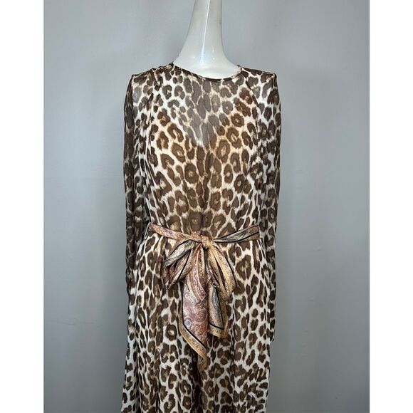 NWT Zimmermann Leopard Print Long-Sleeve Maxi-Dress SIZE 3 / US 10 $1050 - Picture 7 of 15